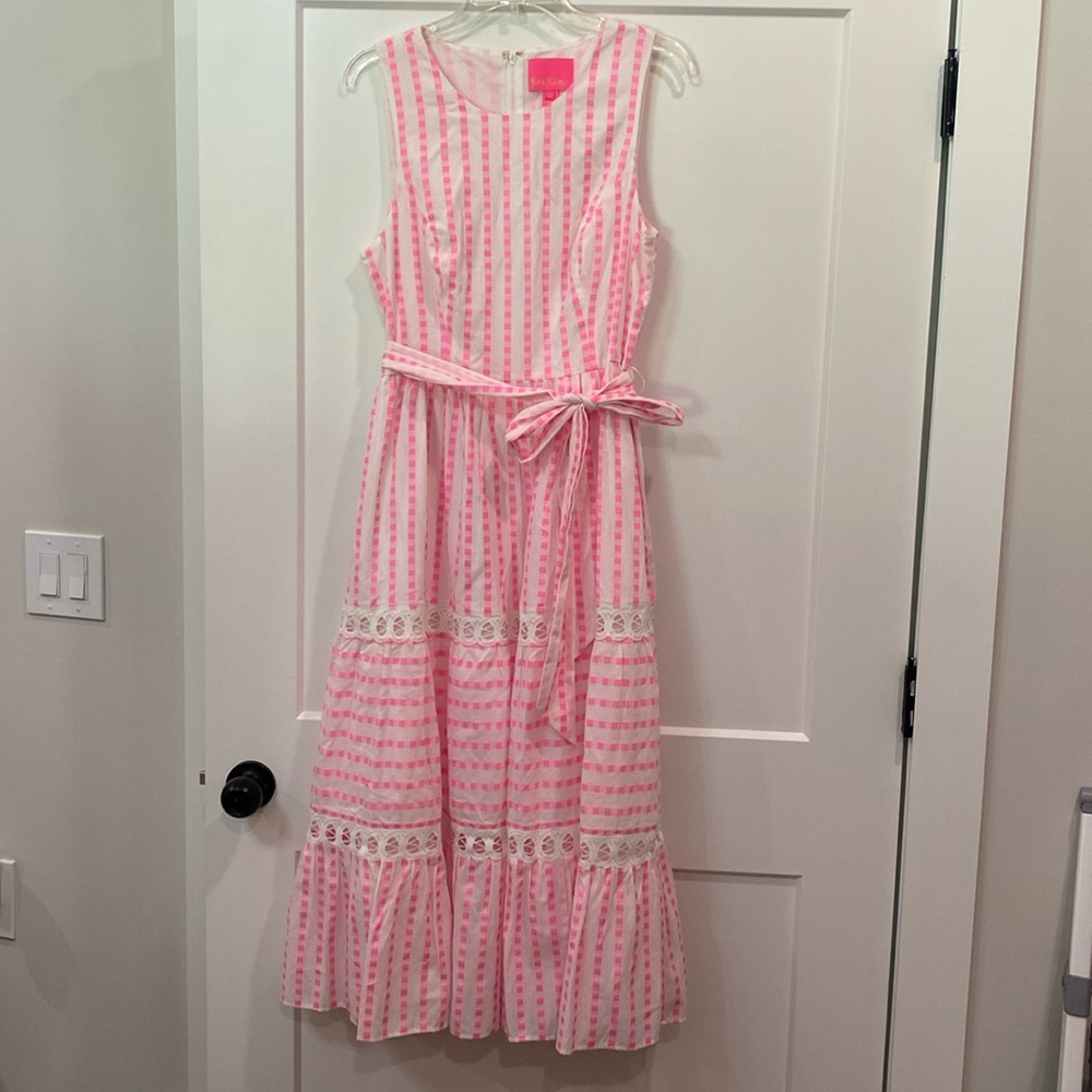 Lily Pulitzer Pink and White Dress